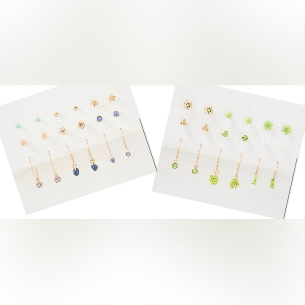 NWT!!  18 Pair - American Eagle Blue & Green Earrings